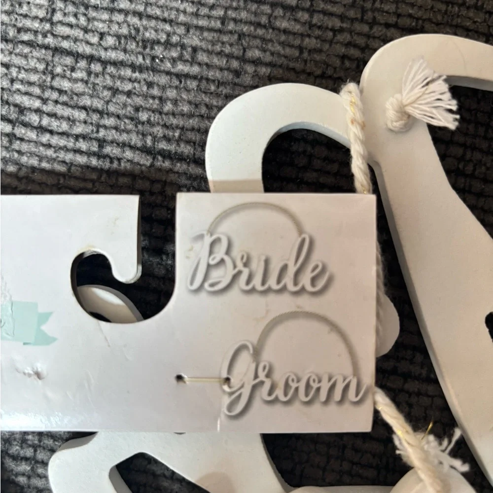 Bride and Groom White Wall Decor